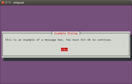 Whiptail--msgbox
